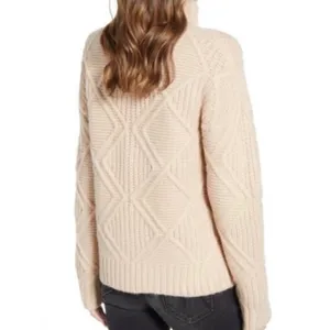 Caslon Women’s Chunky Cable Knit Turtleneck Sweater Size Medium NWOT thumbnail 12