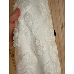 Lulus Delightful Charisma White Embroidered Sequin Mesh Dress Classy Long Medium thumbnail 5