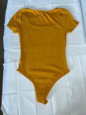 Pitaya Yellow Square Neck Bodysuit thumbnail 2