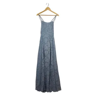 Lulus Let There Be Romance Maxi Dress Womens Medium Slate Blue Floral NWT FLAWED thumbnail 4