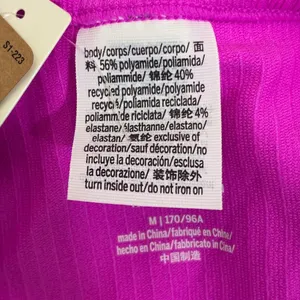 NWT Pink Victoria's Secret Ribbed Square Neck Crop Top Magenta Summer Size M thumbnail 5