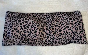 Leopard Print Bikini Set Black thumbnail 2