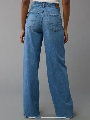 American Eagle Dreamy Drape Super High Rise Baggy Wide Leg Jeans size 18 short thumbnail 15