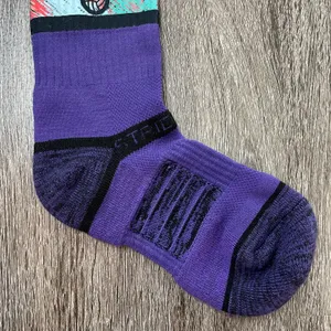 Purple & Black 2017 Far Westerns Volleyball Crew Socks thumbnail 3