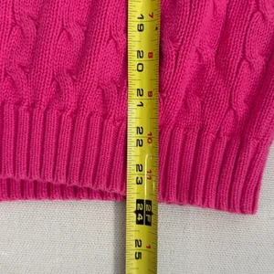 Ralph Lauren Sport Pink Cable knit sweater size XL thumbnail 5