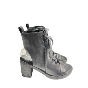 Free People City Of Lights EU 39 US 9 Booties Lace Up Ankle Boots NEW Dark Blue thumbnail 6