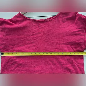 fuchsia pink gauze top relaxed thumbnail 5