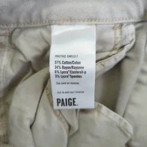 PAIGE Women's‎ Size 27 Beige Cargo Pants Straight Leg Cotton Blend Utility thumbnail 4