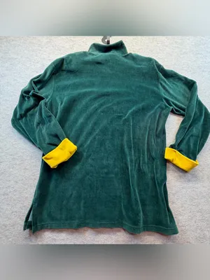 Vintage Green Bay Packers Game Day Moretz Velour 1/4 Zip Pullover XL NFL thumbnail 2