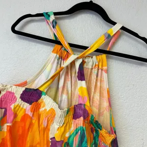 Daily Practice by Anthropologie Frida Cross-Back Midi Dress Multi Size Small thumbnail 6