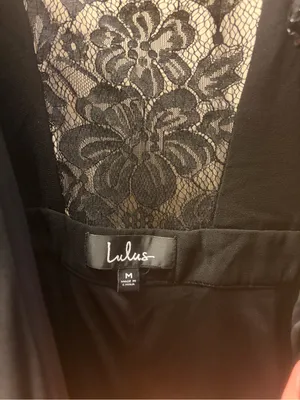 Lulu's Black Deep V-Neck Wide-Leg Lace Back Jumpsuit with Pockets medium thumbnail 3