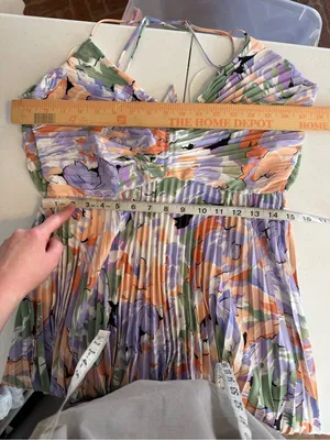 Astr the Label Blythe Pleated Spaghetti-Strap Maxi Dress in Lavender Peach Large thumbnail 8