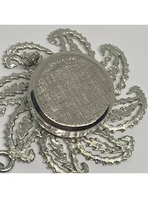 Vintage Darlin Swiss 17 jewels incabloc mechanical pendant watch chain works thumbnail 4