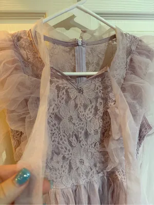 Lavender Tulle Lace Theater Costume Dress - Elegant Princess Style thumbnail 3
