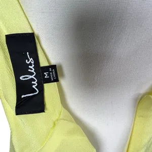 Lulus Women’s Open Back Yellow Halter Dress Size Medium thumbnail 15