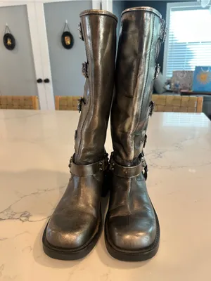 Steve Madden Rocky Boots Black Distressed size 5.5 thumbnail 7