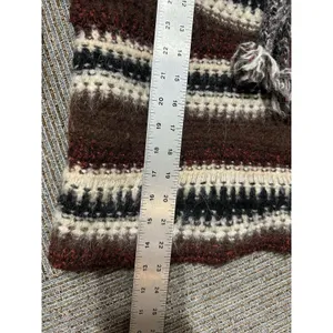ZARA Sweater Chunky Navajo Nordic Southwestern Crop Hood Alpaca Wool Size Small thumbnail 6