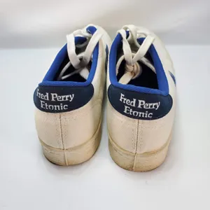 Vintage 70s Womens US 9 Fred Perry White Canvas‎ Low Trainer Shoes Sneakers Box thumbnail 4