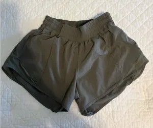 Green Lululemon Hotty Hot Shorts 4" thumbnail 1