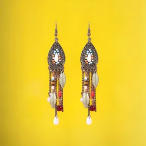 Boho Vintage Style Beaded Fringe Dangle Chain Feather Earrings *Faux Fashion Je thumbnail 8