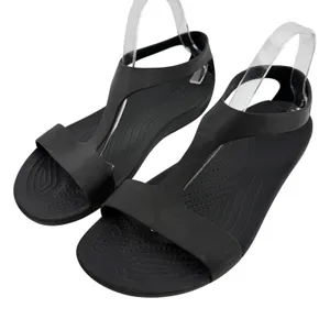 Crocs Serena T-Strap Open Toe Flip Sandal Black Women 11 Slingback Casual thumbnail 1