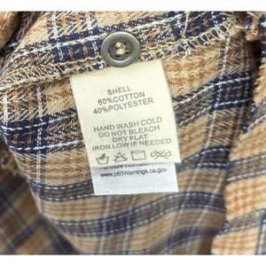 Peach Love Plaid Flannel Shirt Dress Size Small Renaissance Boho Poet Western thumbnail 9