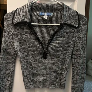 Urban Outfitters Zip Up Ribbed Top thumbnail 1