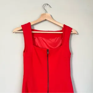 Mango Suit Bright Red Sleeveless Mini Dress Size XXS thumbnail 4