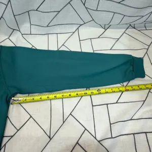 Country Store Sweatshirt Large Teal Green Autumn‎ Scarecrow Pumpkin Sunflower thumbnail 8