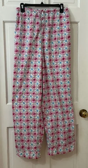Nick & Nora Hearts Floral Pajama Pants XXL Cotton Y2K Sleepwear Cozy Cottagecore thumbnail 1