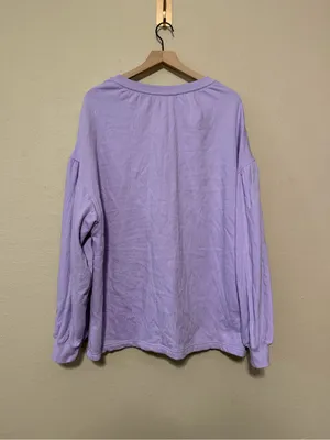 Aerie Easy Street Oversized Sweatshirt Size XL Purple thumbnail 7