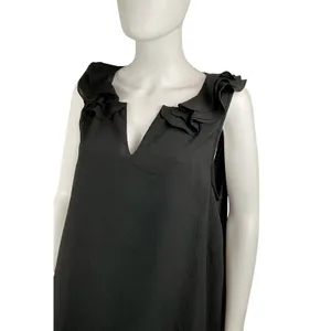 Umgee USA Black Ruffle‎ Neck Sleeveless Mini Dress Casual Party Women's Large thumbnail 5