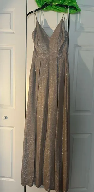 Windsor Champagne Sparkly Prom Dress thumbnail 1
