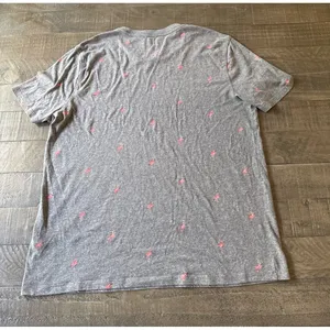 Old Navy Women's Gray Pink Flamingo Soft Wash Short Sleeve Tee‎ Size Large thumbnail 7