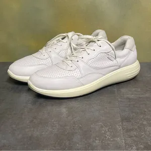 Ecco Perforated White Leather Women's Sneakers Size 10M thumbnail 7