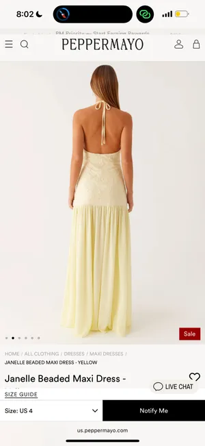 Yellow Peppermayo Maxi Dress thumbnail 3