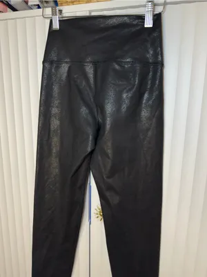 Offline by Aerie High-Waisted Crossover Waistband Black Metallic Leggings SMALL thumbnail 5