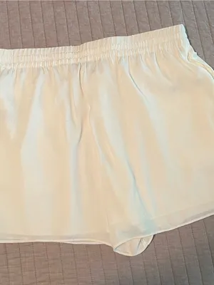 Naked Zebra White Elastic Waist Drawstring Shorts thumbnail 3