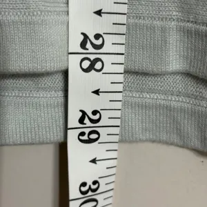 Lululemon 100% Cotton Long Sleeve‎ Knit Sweater Light Blue Mint Green Size 4 thumbnail 8