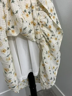 New Love Riche Small White Yellow Floral Off Shoulder Dress thumbnail 11