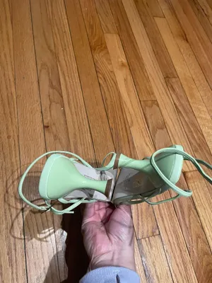 Jeffrey Campbell Fluxx In Green Mint colorful kitten low heel y2k square coquett thumbnail 7