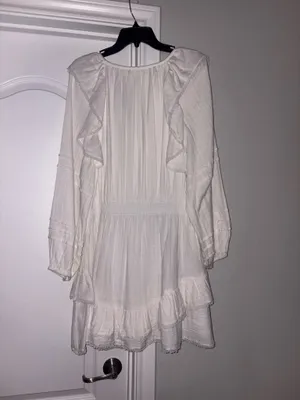 Boutique White Ruffle Dress thumbnail 4