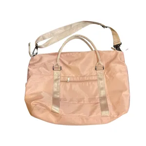 Floless Workshop Pink Nylon Duffel Travel Bag Weekender Carry On Gym Sports thumbnail 2