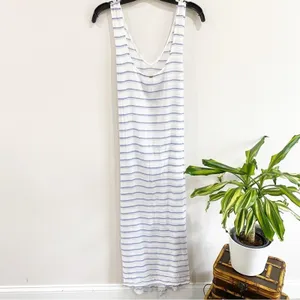 PilyQ‎ Bay Stripe Sophie Tie Dress Swim Cover Up Beach Resort Wear M/L thumbnail 3