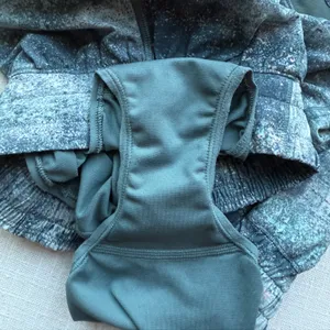 Lululemon Hotty Hot Short Long 4" Azurite Mint Tint Multi / Mystic Green 8 tall thumbnail 4