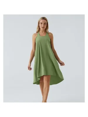 Halara RacerPocket High Low Flowy Midi Dress in Hot Wasabi Green Women’s Large thumbnail 13