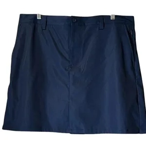 Lands' End Navy Blue Athletic Skort 16 Golf Hiking Casual Zip Pocket Stretch‎ thumbnail 1