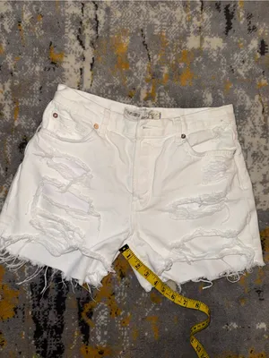 NWT We The Free People Maggie White Distressed Shorts size 26 thumbnail 7