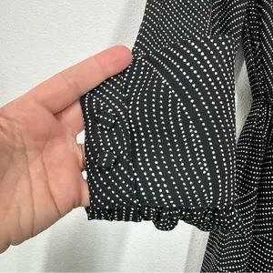 Madewell Tie-Waist Midi Dress in Dot Blouson Shirt Dress Button Down Casual NWT thumbnail 5