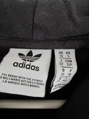 Adidas Originals Trefoil 3 Stripe Cropped Hoodie Black S thumbnail 2